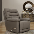 Global Home Swivel Glider Recliner with Manual Footrest In Oslo Sky
