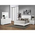 Dulcey White High Gloss 4-piece Queen Bedroom Set