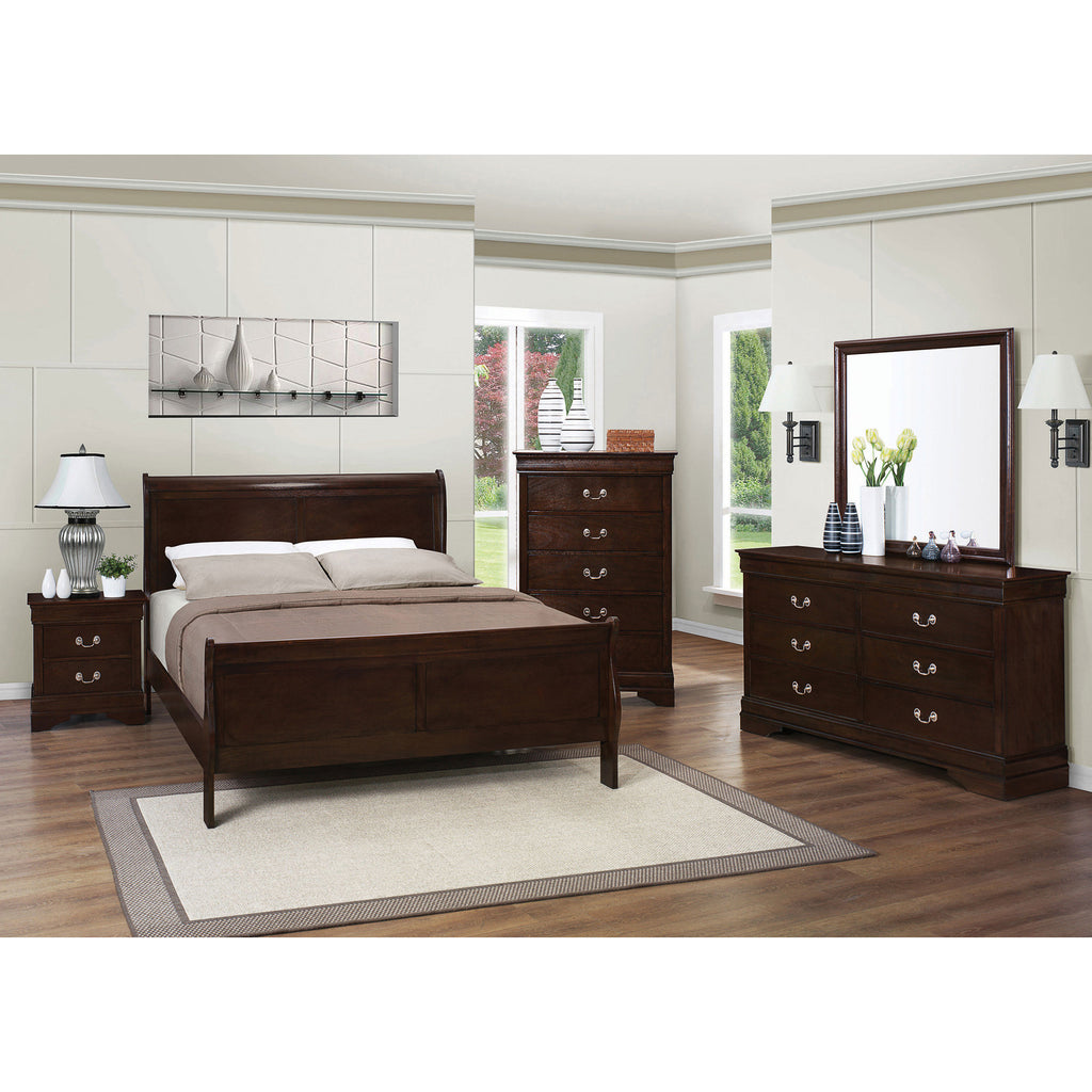 Bruno Cappuccino 5-piece Full Bedroom Set