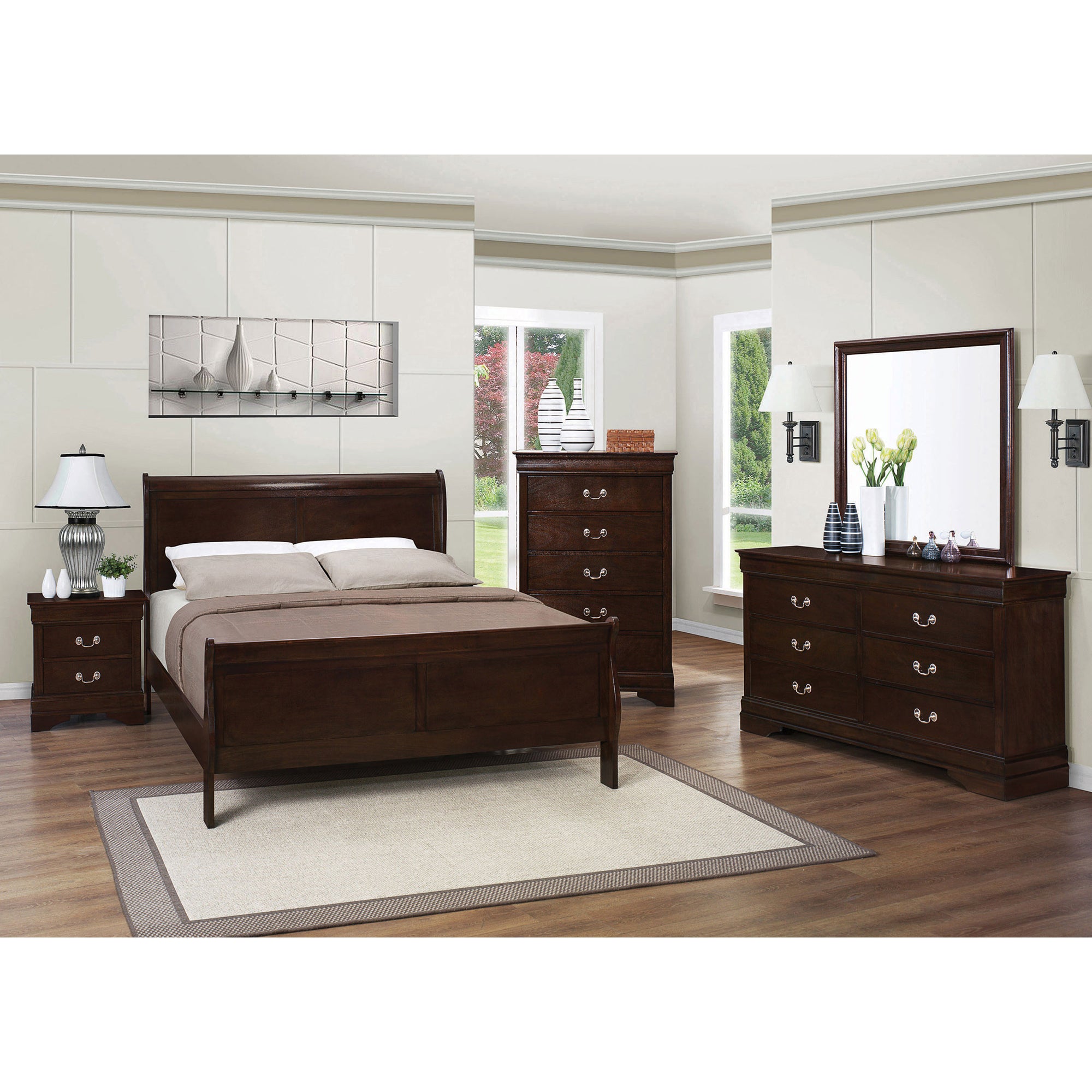 Bruno Cappuccino 5-piece Queen Bedroom Set