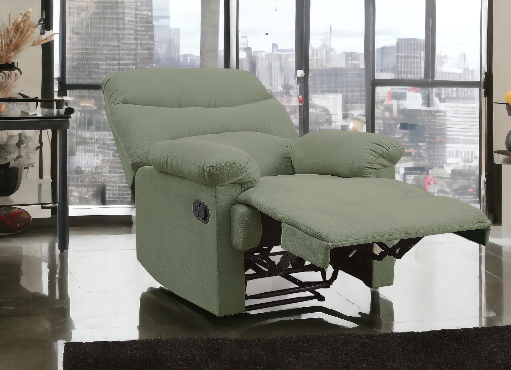 Arcadia Sage Microfiber Motion Recliner