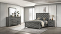 Denver Modern Style 4 Pc Full Bedroom Set Made with Wood in Gray (NJ INVENTORY)