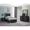 Medici Black 4-piece LED Twin Bedroom Set