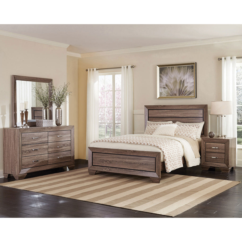 Oatfield Washed Taupe 4-piece Queen Bedroom Set