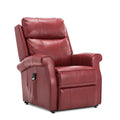 Landis Traditional Lift Chair with Recline Functionality in Red Faux Leather Upholstery