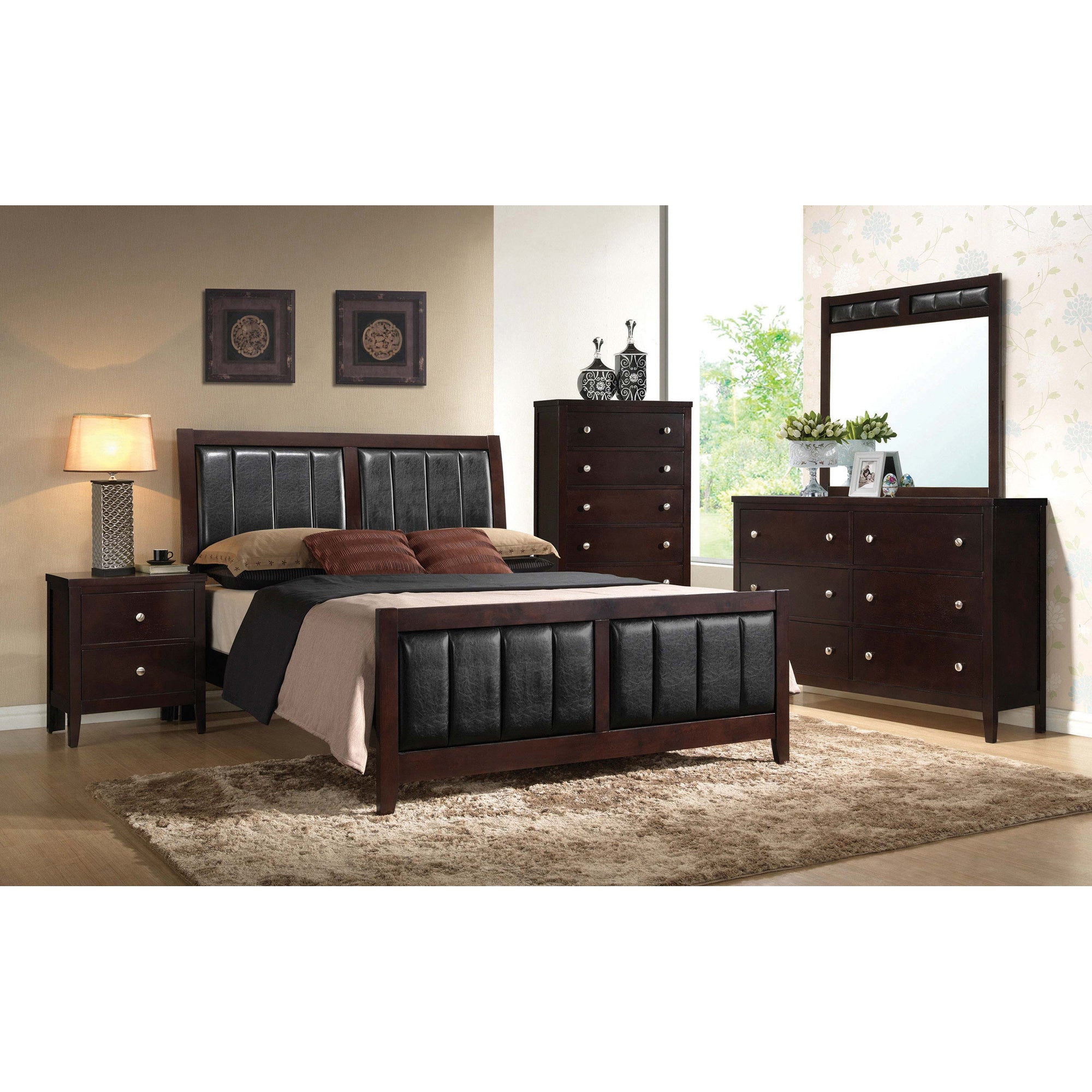 Pocatello Cappuccino 5-piece Eastern King Bedroom Set